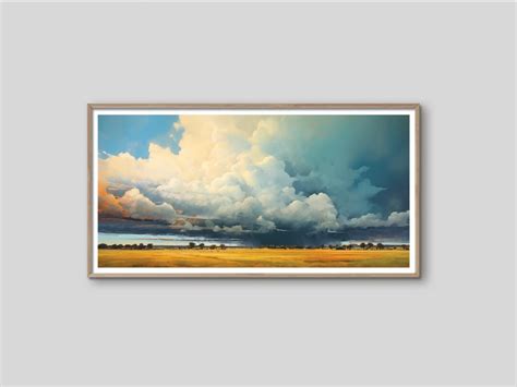 Modern Farmhouse Canvas Wall Art Framed, Prairie Landscape Painting ...