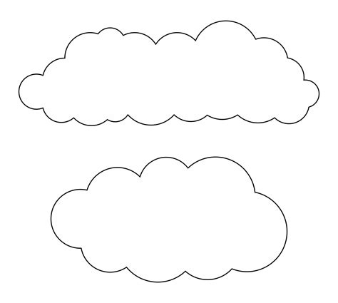 Large Cloud Template - 10 Free PDF Printables | Printablee | Cloud ...