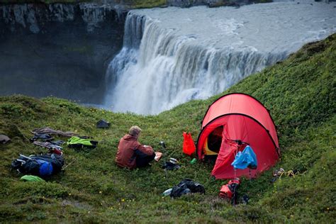 Camping above a waterfall - Alastair Humphreys