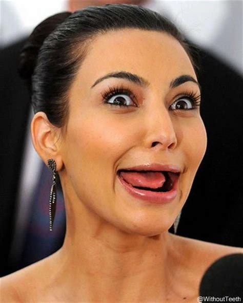 Celebs without teeth / Stars sans dents : Kim Kardashian Kardashian ...