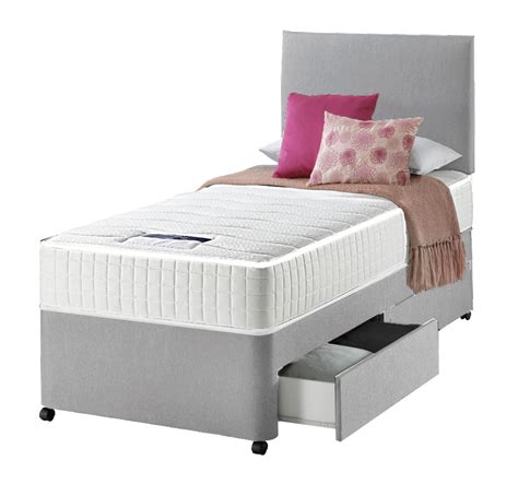 Single 3FT Divan Bed Set and Mattress with Drawer Options for Children ...