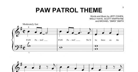 PAW Patrol Theme (Beginning Piano Solo) - Print Sheet Music Now