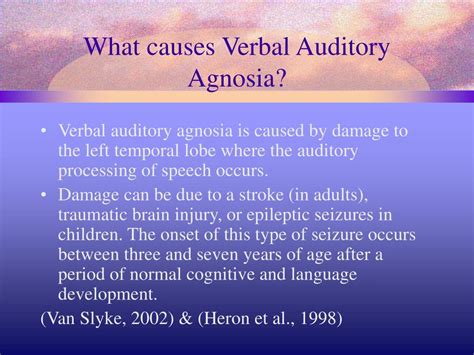 PPT - Children with Verbal Auditory Agnosia PowerPoint Presentation, free download - ID:73805