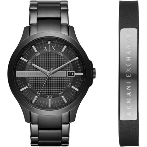 Armani Exchange Men's Bracelet and 46mm Watch Gift Set AX7101 | Francis & Gaye Jewellers