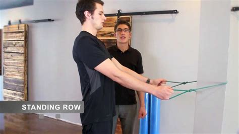 Standing Row Exercise Demo - YouTube