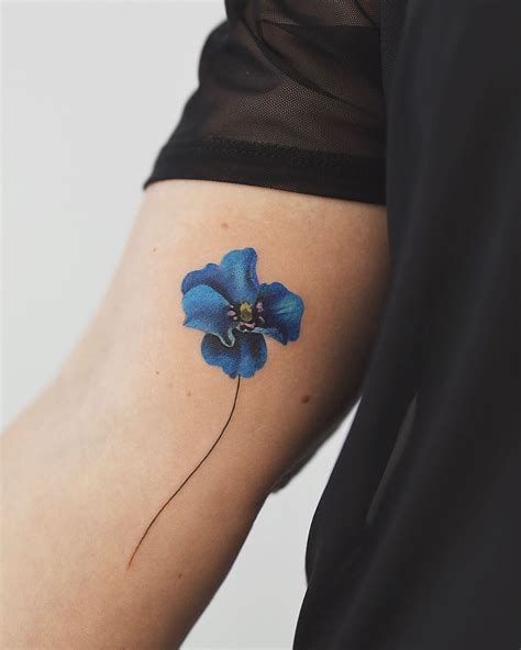 Himalayan blue poppy tattoo by Rey Jasper - Tattoogrid.net