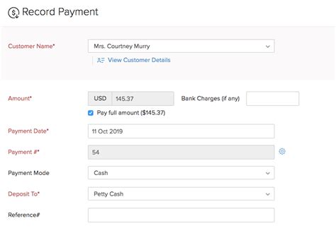 Payments Received | User Guide | Zoho Inventory