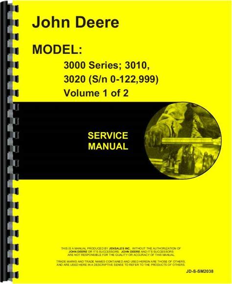 John Deere 3010 Tractor Service Manual