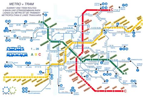 Prague Praha Metro Map - Prague Czech Republic • mappery