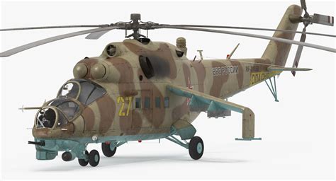 Russian Helicopter Mil Mi-24 Hind 3D Model 3D Model $149 - .max .c4d ...