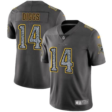 Nike Vikings 14 Stefon Diggs Gray Static Vapor Untouchable Limited Jersey