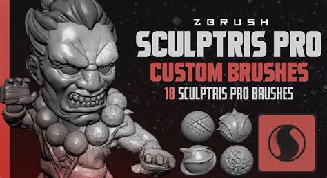 Pierre Rogers - Sculptris Pro Custom Brushes: ZBrush Sculptris BrushSet