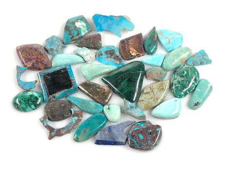 Lot - Bag Turquoise & Other Assorted Gemstones