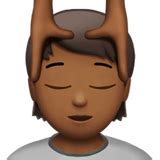 💆🏾 Person Getting Massage: Medium-Dark Skin Tone Emoji on Apple iOS 13.2