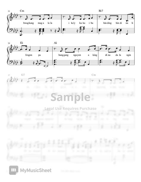 BGYO - Kundiman (piano sheet music) Sheets by Mel's Music Corner