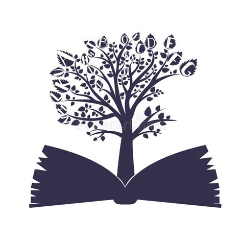 Tree in the Book Illustration Unique Logo Design Education Stock Vector - Illustration of ...