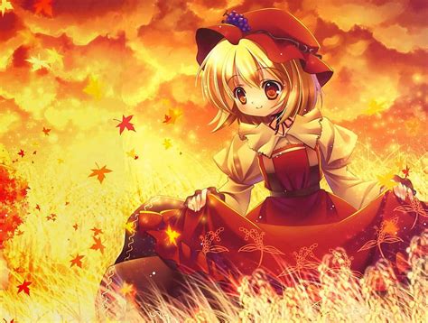 1179x2556px, 1080P Free download | Autumn Anime, girl, tall grass ...