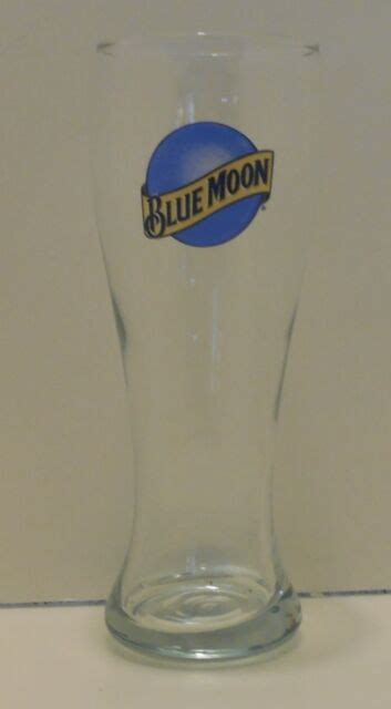 Blue Moon Beer Glass Set Of 4 Glasses 7-7/8" Tall | eBay