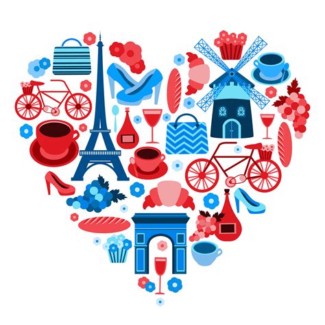 Love Paris heart symbol 435231 Vector Art at Vecteezy