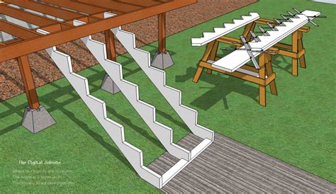 How To Assemble Deck-Stair Stringers - Fine Homebuilding Stair Stringer Layout, Stair Layout ...