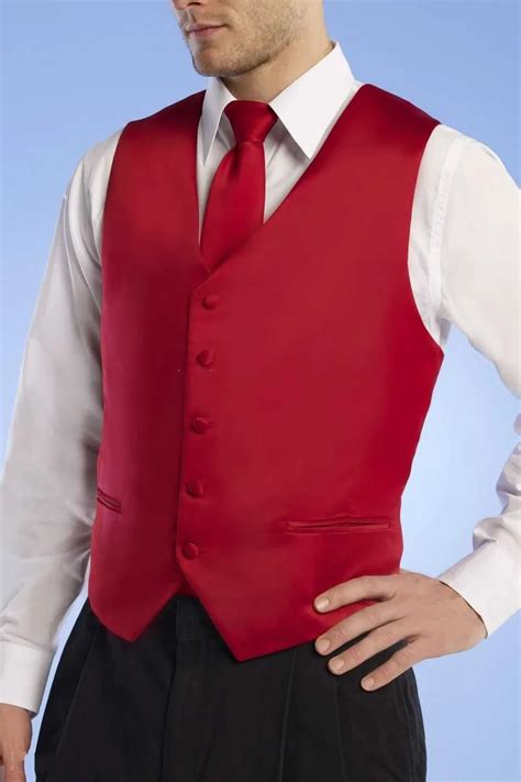 New Fashion Red Satin Tweed Vests Herringbone British Style Custom Made Mens Suit Tailor Slim ...