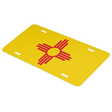 New Mexico State Flag Design Decor License Plate | Zazzle.com