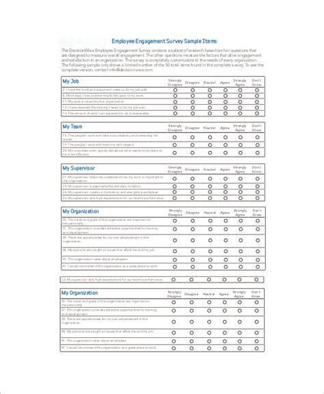 Employee Engagement Questionnaire