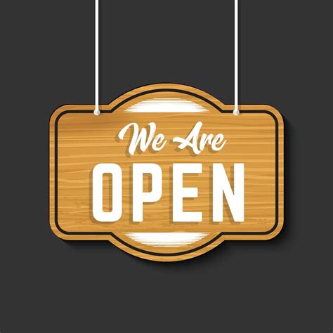 we are open sign template 2110536 Vector Art at Vecteezy