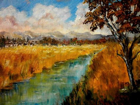 Autumn fields Painting by Konstantinos Charalampopoulos - Fine Art America