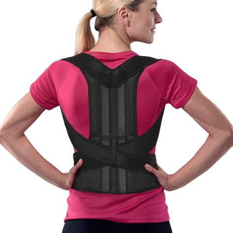 Amazon.com: Back Brace for Women and Men Adjustable Posture Corrector Improve Posture Lumbar ...