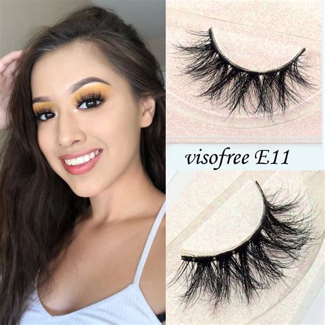 Natural Handmade Mink Full Strip Crisscross False Eyelashes Extension ...