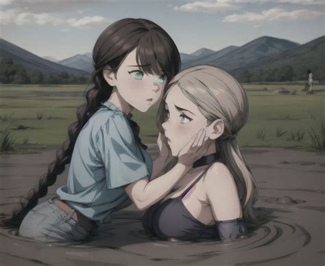 2 girls quicksand 2 by stuckinmud on DeviantArt