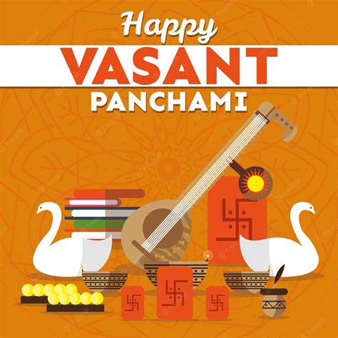 Free Vector | Vasant panchami in flat design