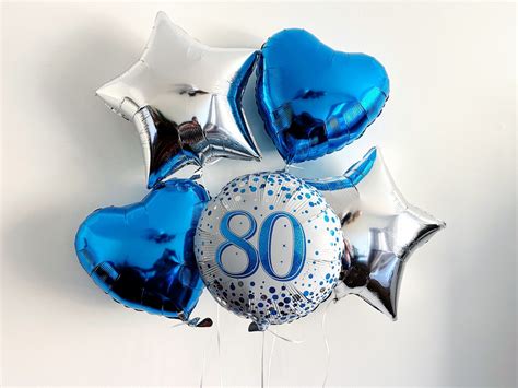 80th Birthday Balloons, Happy 80th Birthday Balloon, Birthday Party ...