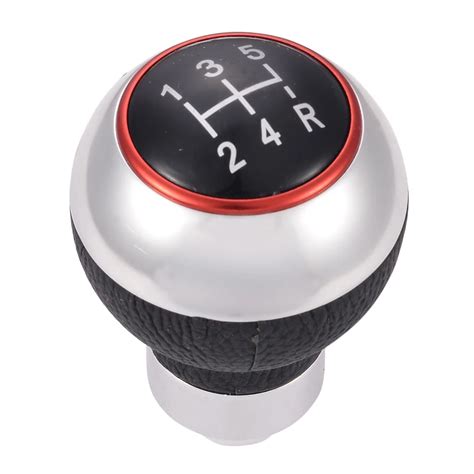 1 Pcs 5 Speed Car Gear Shift Knob Aluminum Car Gear Shifter Black ...