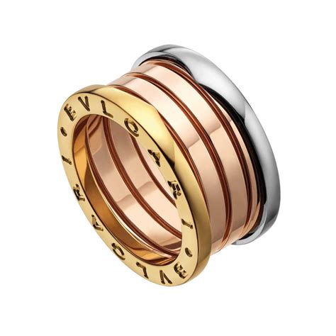 B.zero1 ring in white, rose and yellow gold | Bulgari | The Jewellery Editor