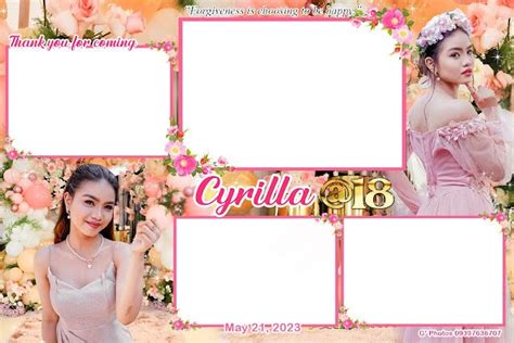 Download Editable 18th Birthday Photo Booth Layout Photobooth Layout ...