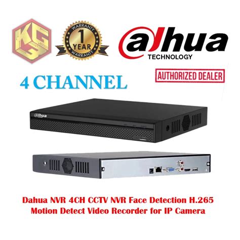 Dahua NVR 4CH 4K CCTV NVR Face Detection H.265 Motion Detect Video Recorder For IP Camera ...