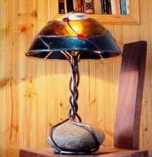 The Art of Lighting Fixtures: Hand-made Lamps with a Stone Base