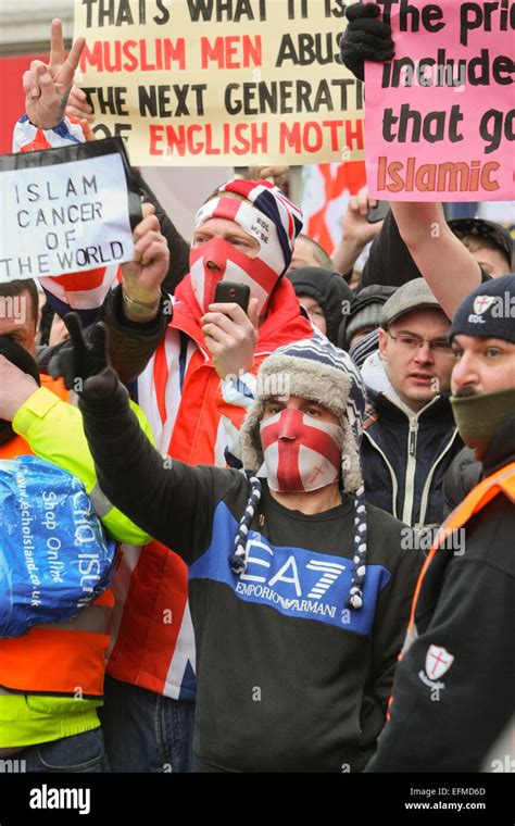 The English Defence League (EDL) protest in Dudley 2015 Stock Photo - Alamy