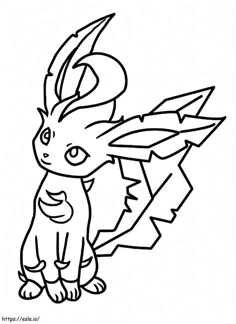 Cute Leafeon Pokemon coloring page