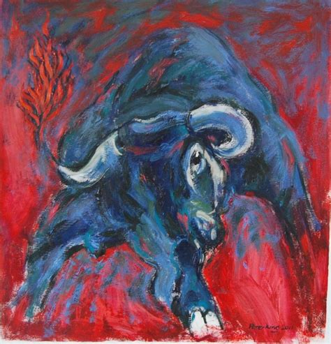 Spanish Bull | Peter King Artist Bull Painting, Abstract Art Painting, Spain Images, Bull Art ...