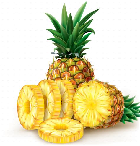 Pineapple Round Slices Preview - GraphicRiver | Pineapple art ...