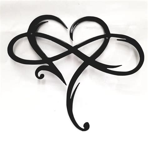 Infinity Symbol with Heart Metal Sign, Wall Art in 2020 | Infinity ...