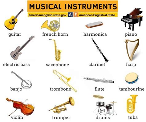 Musical Instruments Vocabulary – Materials For Learning English