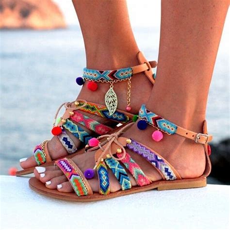 Summer Beach Women Gladiator Roman Sandals African Outdoor Bandage Casual shoes | eBay