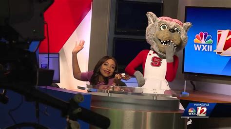 The ACC Mascots stop by WXII 12 for a little fun