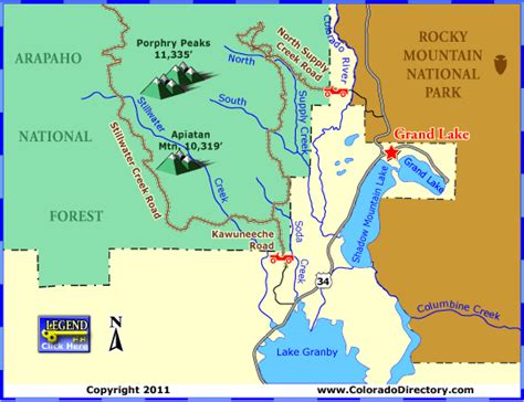 Grand Lake Jeeping & ATV Trails Map | Colorado Vacation Directory