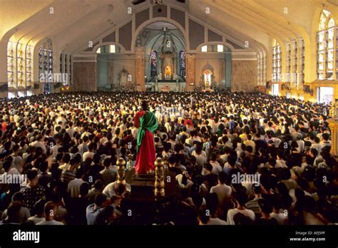 Interior of Church of the Black Nazarene, Quiapo, Manila, Philippines ...