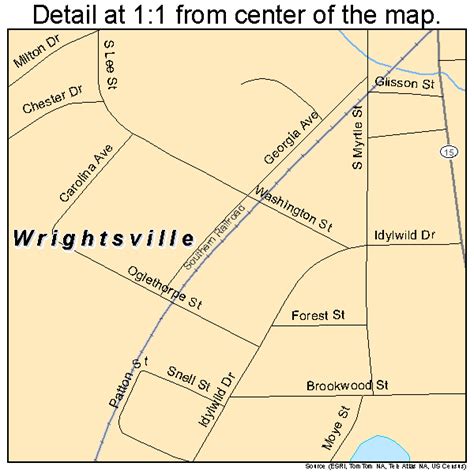 Wrightsville Georgia Street Map 1384512